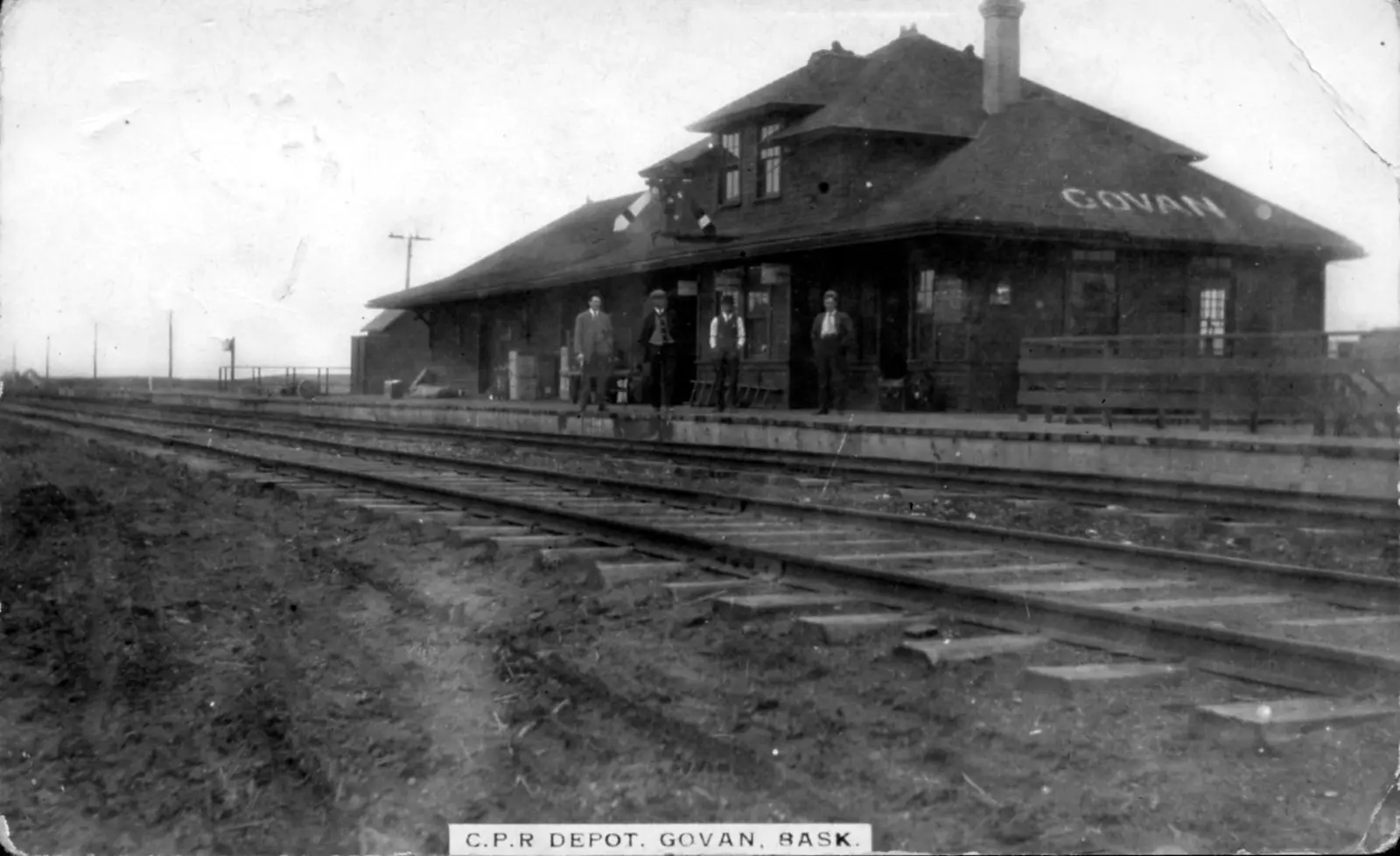 C.P.R. depot at Govan, Saskatchewan